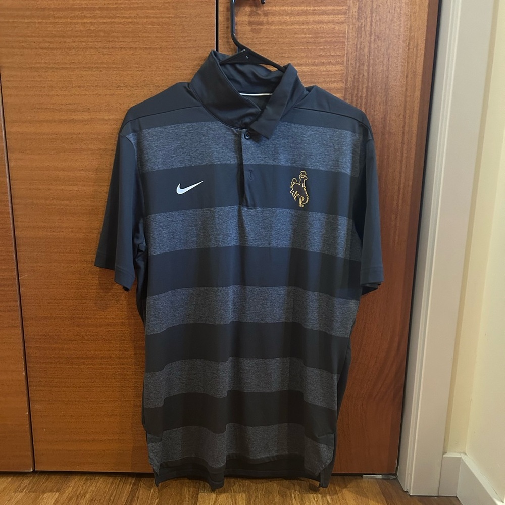 Nike Men's Wyoming Cowboys Striped Polo Shirt